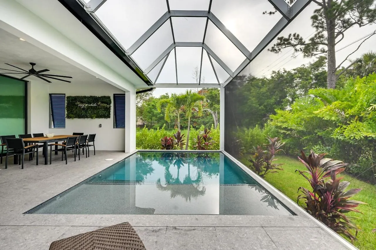 Contemporary With Outdoor Kitchen And Pool * North Naples